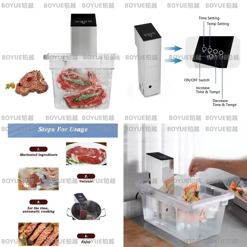 2000W Sous Vide Precision Cooker Immersion Circulator Stainless Steel Slow Cooking Machine with LCD Display for Commercial