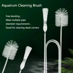 90cm Aquarium Tube Pipe Cleaning Brush Stainless Steel Water Filter Air Tube Flexible Hose Aquarium Accessories Double Heads