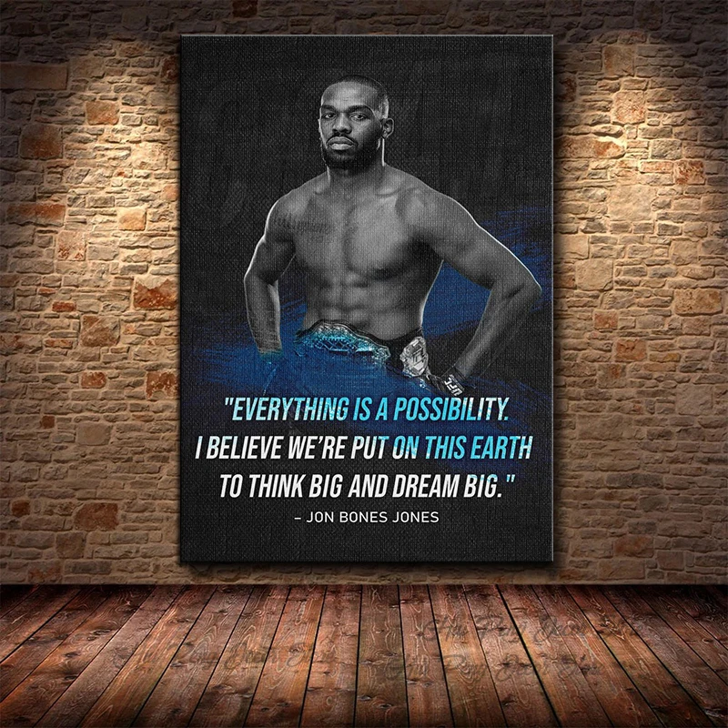 

Boxer Champion ART Canvas Painting Wall Art Motivational Posters Prints Inspirational Quote Wall Pictures for Home Room Decor