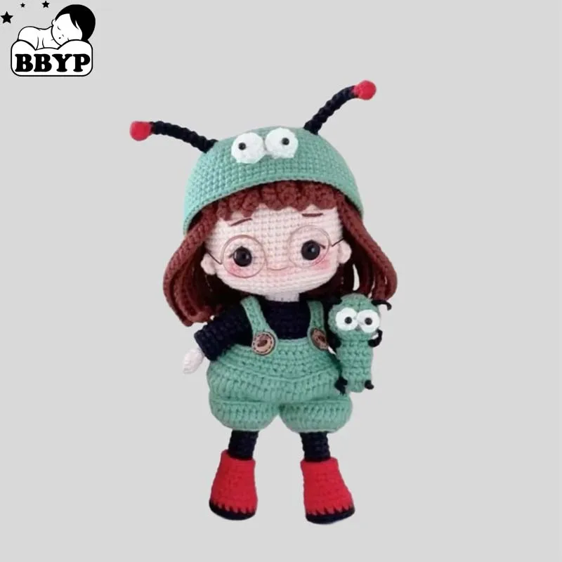 

Вязаная крючком кукла-гусеница ручной работы, маленькая зеленая кукла-гусеница, вязаные куклы для домашнего декора, игрушки-поделки, украшения