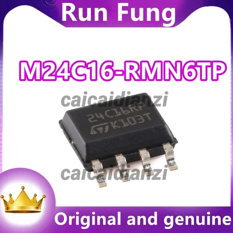 100-50Pcs/Lot New Original M24C16-RMN6TP M24C16 EEPROM Memory IC 16Kbit I²C 400 kHz 900 ns 8-SOIC