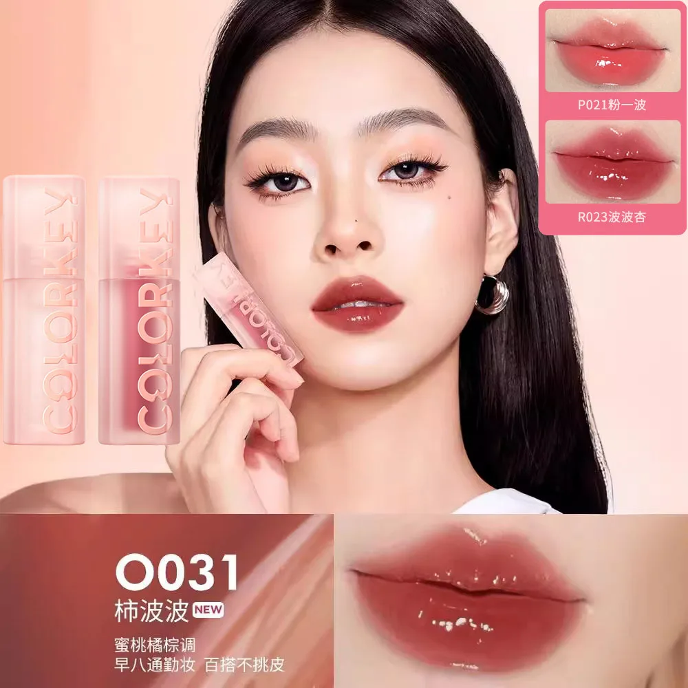 New Colorkey Bubble Lip Stain Lip Serum Honey Mirror Hydrating Light Lines Lip Glaze Women's Lipstick Lip Gloss Cosmetics Makeup