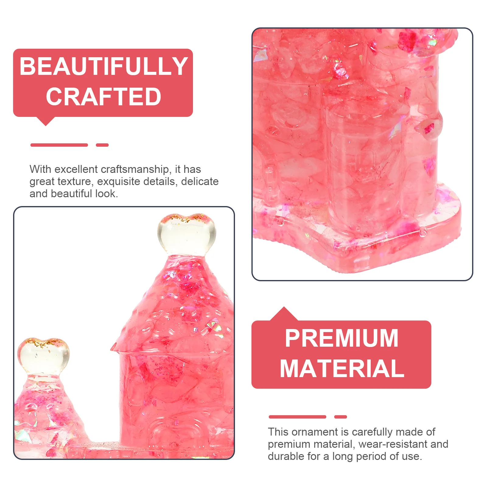 

Crystal Stone Desktop Ornament Home Decor Exquisite Craftsmanship Wear-Resistant Realistic Scene Layout