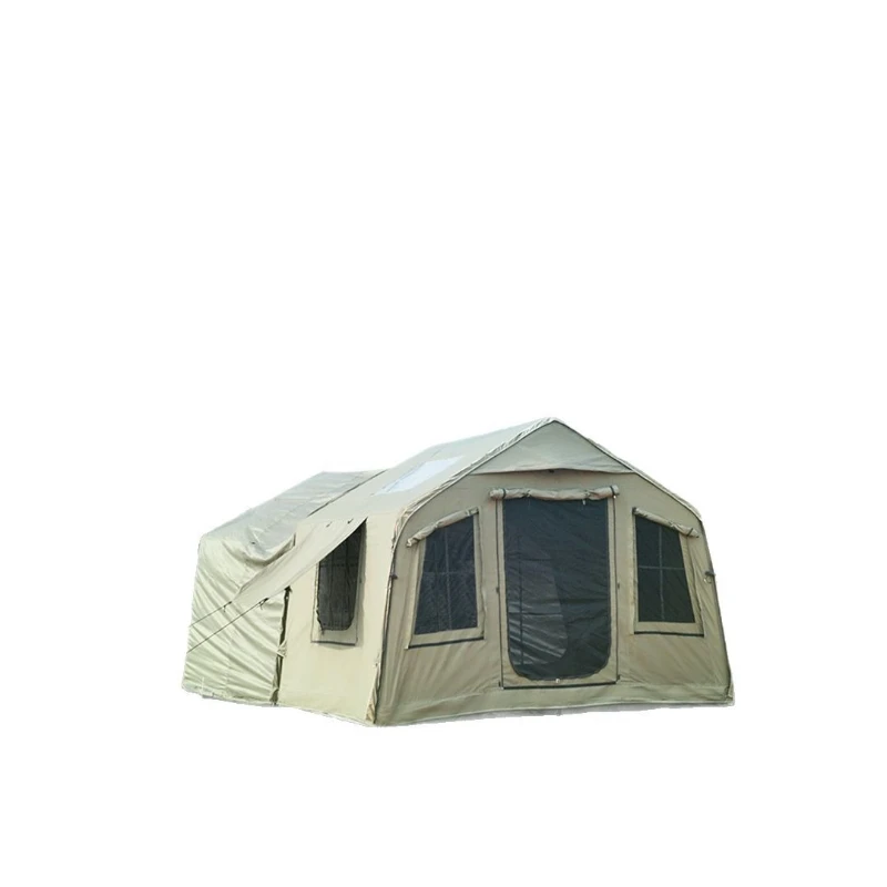 

Military green camping canopy inflatable tent overnight vinyl field military wind inflatable camping tent