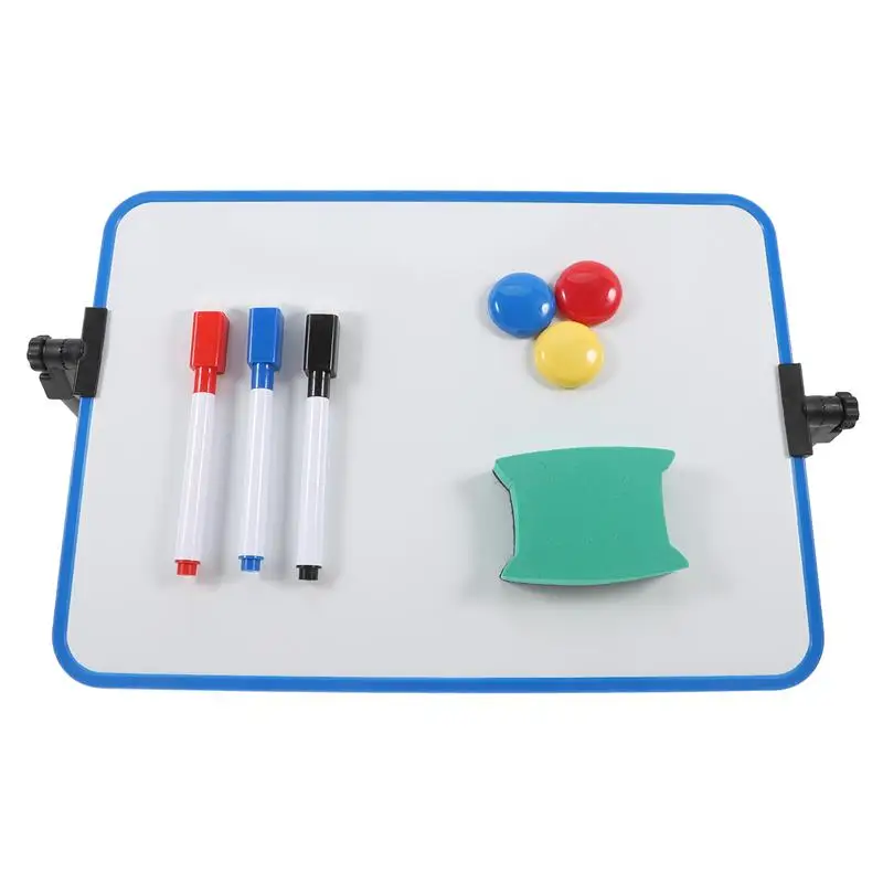 Droog uitwisbaar whiteboard Dubbelzijdig schrijfbord Uitwisbaar prikbord Memo Whiteboard Office Note Message Stand-gemonteerd whiteboard