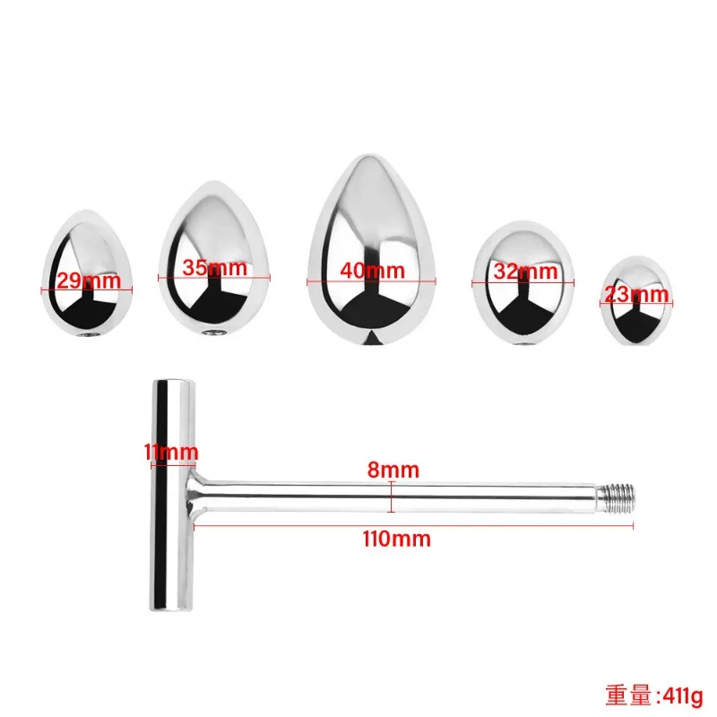 Stainless Steel Butt Plug Man Unisex Anal Plug Backyard Flirtatious Anus Massager Couple Pleasure Training Kit Male Sex Toys