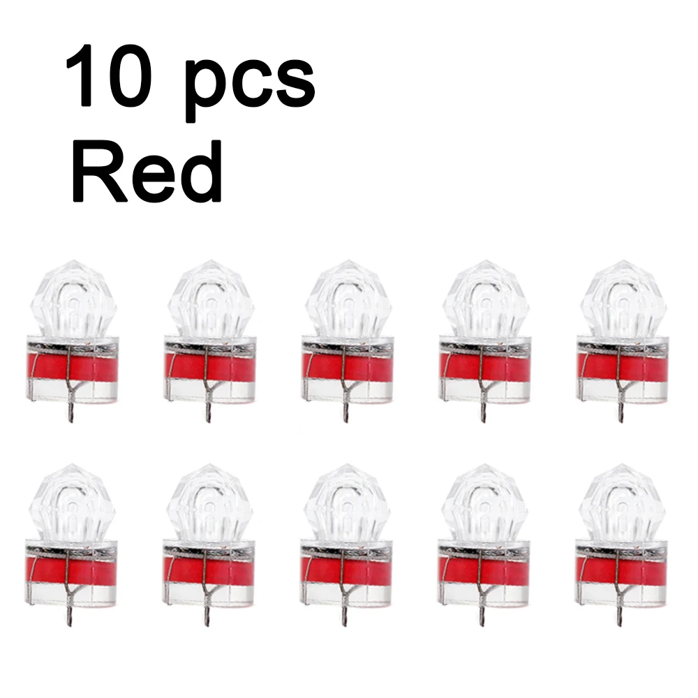 10 stücke LED Angeln Lampe Unterwasser Diamant Form Blitzlicht Zieht Tintenfisch Angeln Köder Tackle Angeln Werkzeuge – Detail 15