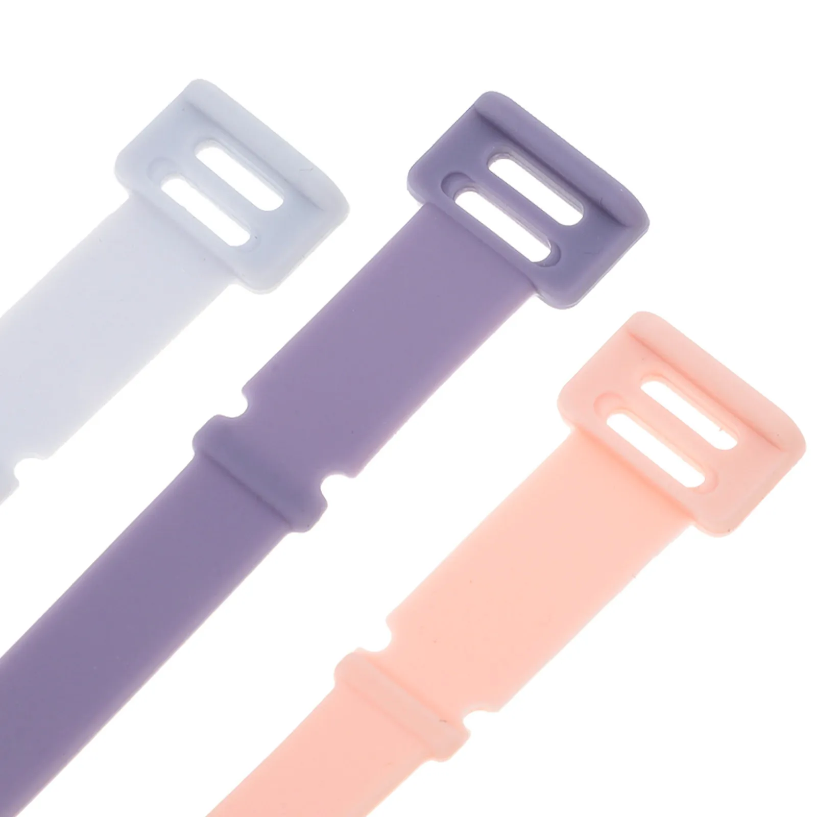 10Pcs 180Mm Extended Reusable Silicone Zip Ties Elastic Cable Organizer for Electronics Appliances Outdoor Wire Management