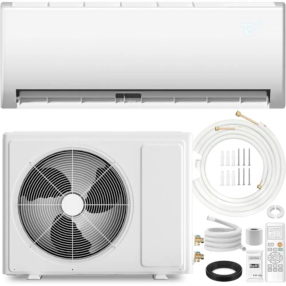 

9000 Mini Split Air Conditioner ＆ Heat Pump - 110V/120V Wall Mount DuctlInverter AC/Heating System - 19 SEER2, Ultra Quiet, Cool