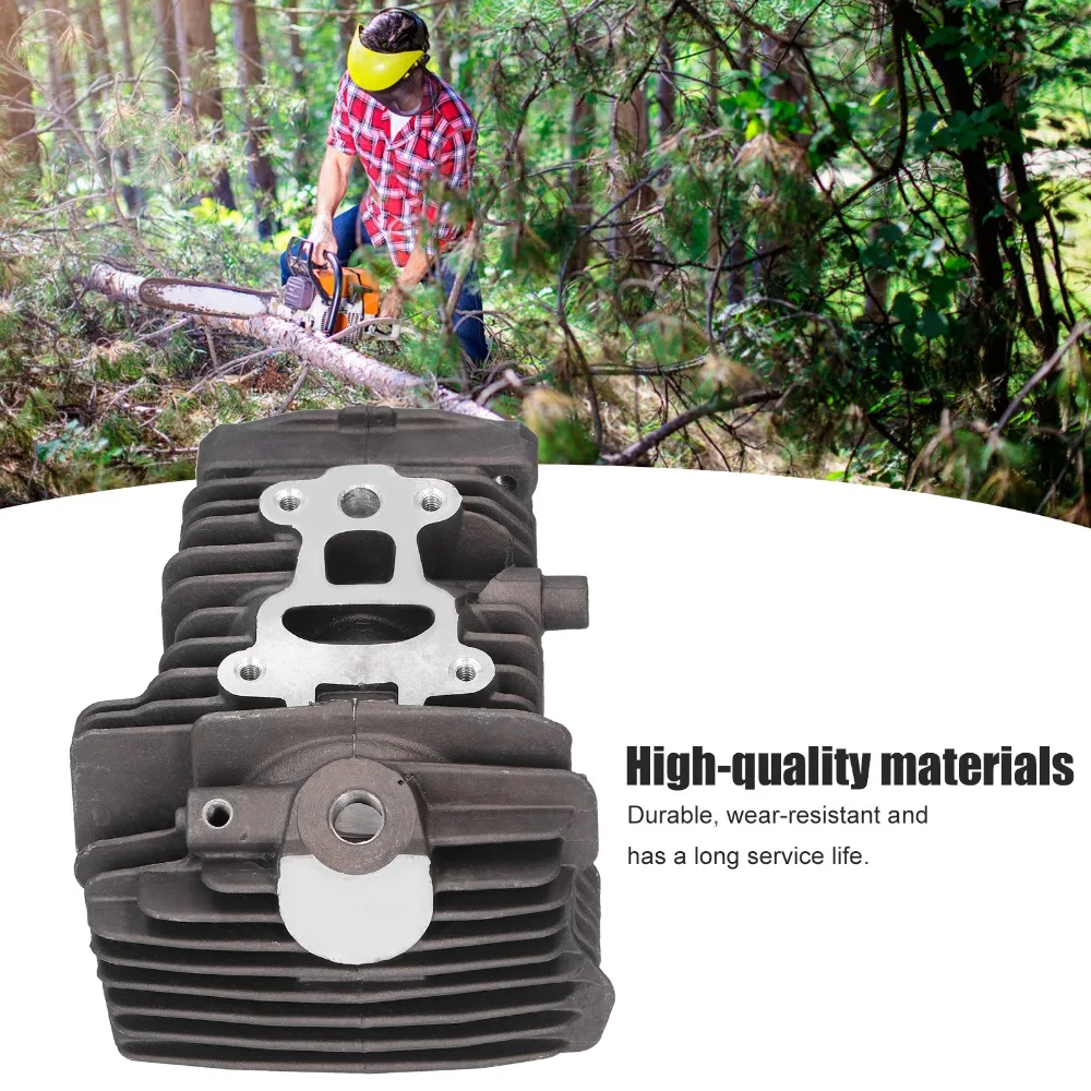 Durable Grey Cylinder Piston Kit Compact Easy to Install Piston Gasket Kit Metal Chainsaw Parts for Stihl MS211 MS 211C MS211C