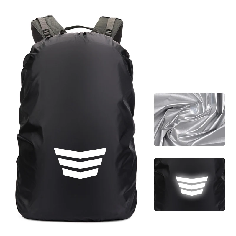1 Pack Backpack Rain Cover 26-40L, Waterproof Reflective Arrow Pattern, Thickened Wear Resistant Silver Coated Lining for Hiking