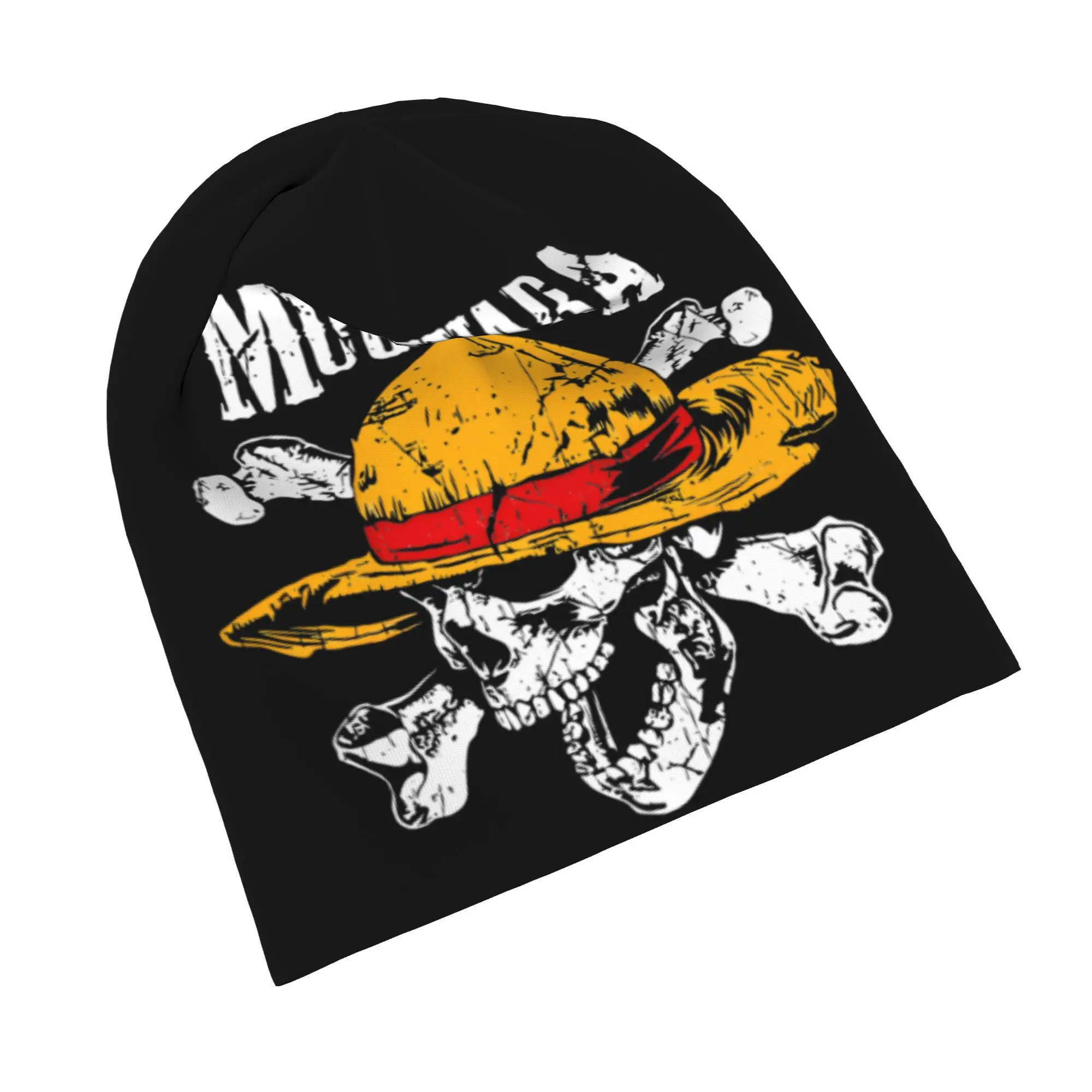 One Piece Luffy Strawhat Jolly Roger  Caps  Vintage Unisex Outdoor Skullies Beanies Hats Summer Warm Head Wrap Bonnet Hat