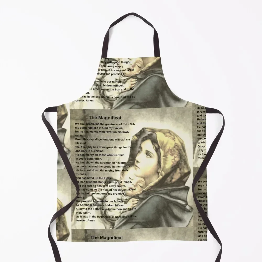 MARY MOTHER OF GOD (THE MAGNIFICAT PRAYER) Apron man chef uniform Kitchen Kawaii Accessories Apron