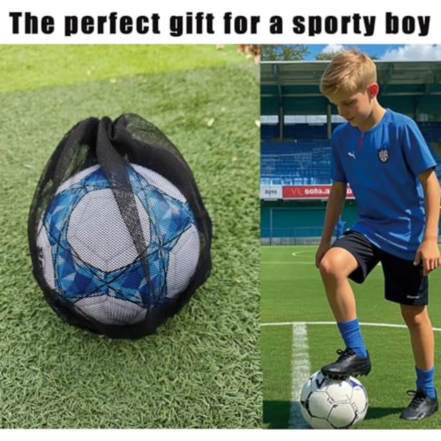 Одинарная сетчатая сумка для мячей Черная баскетбольная сетка Сетчатый рюкзак Волейбольная сумка Сетка для хранения мячей Маленькая сумка для футбольного мяча Сетка с сеткой