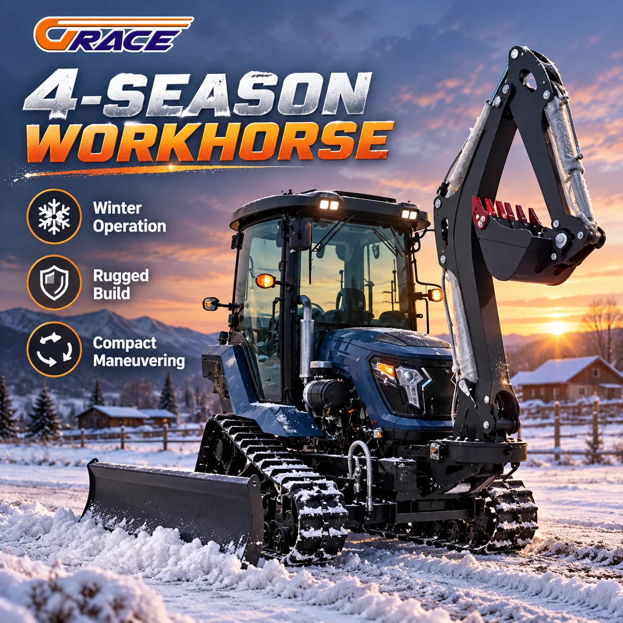 Crawler Tractor Efficient Farm Operation Machinery For Orchard Land Tilling Paddy Field Cultivation Land Reclamation Adapt