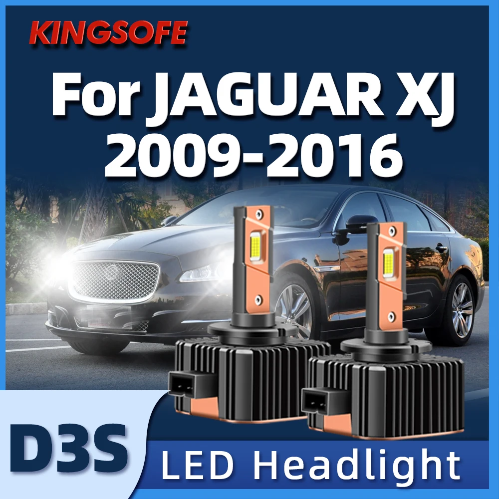 

KINGSOFE D3S LED Headlight Car Light Bulbs 120W 30000LM Auto HID Lamp For JAGUAR XJ 2009 2010 2011 2012 2013 2014 2015 2016