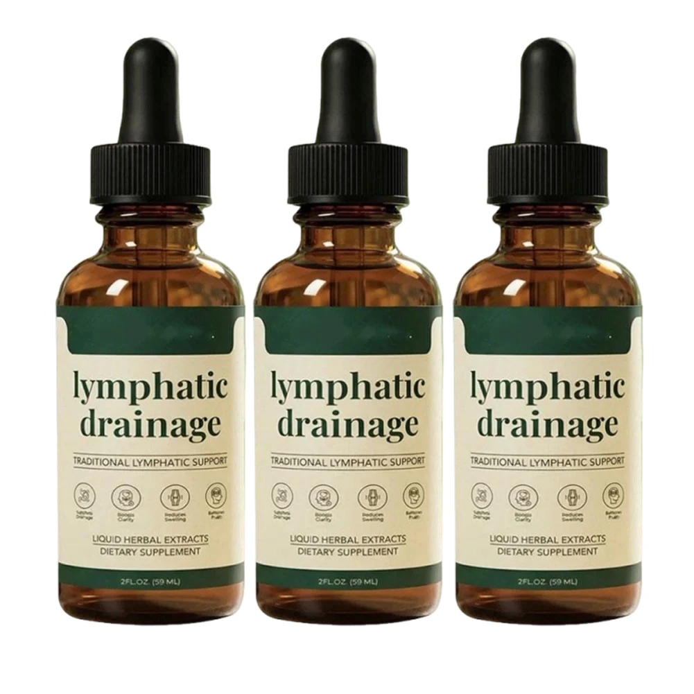 Image of Lymphdrainage-Tropfen Natürliche Kräuter-Lymphunterstützungsflüssigkeit zur Linderung von Körperanschwellungen und Entgiftung 59ml 1/2/3 Stück