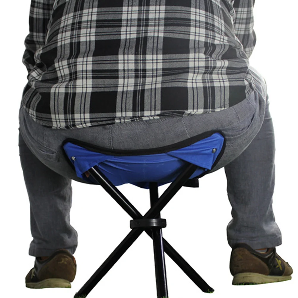 

Lightweight Folding Stool Blue Heavy Duty Portable Seat for Outdoor Camping Fishing Picnic Foldable Tripod Chair for Travel