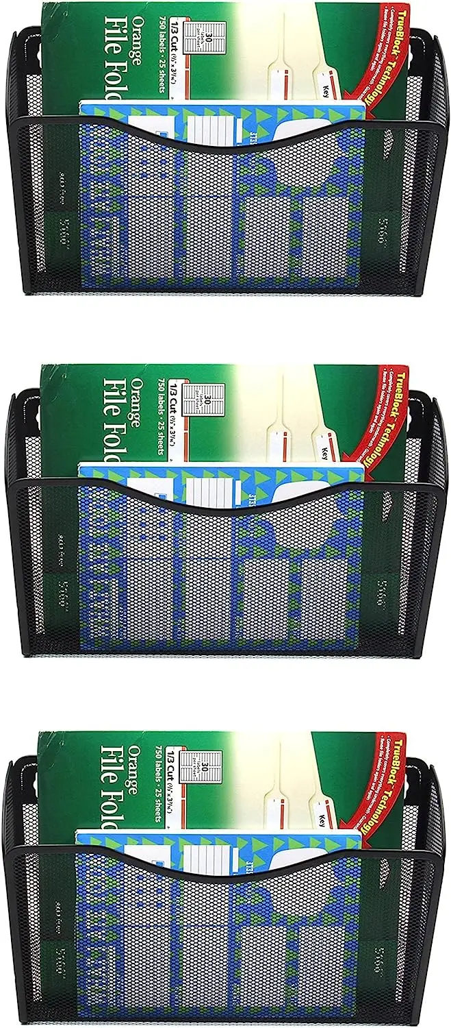 Imagem -06 - Vertical Wall Hanging File Organizer Mesh Organizer Holder Rack Bolsos