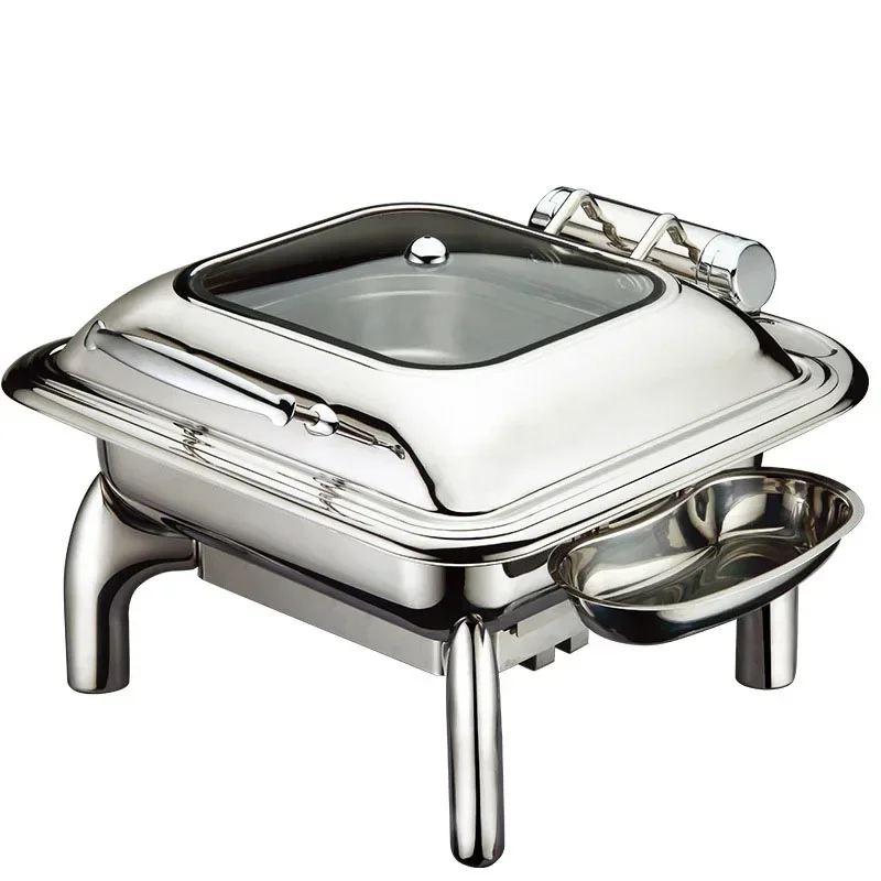 Oven 6L Visible Hotel Insulation Breakfast  Food Chafing Dish Stainless Steel Buffet Stove Buffy stove