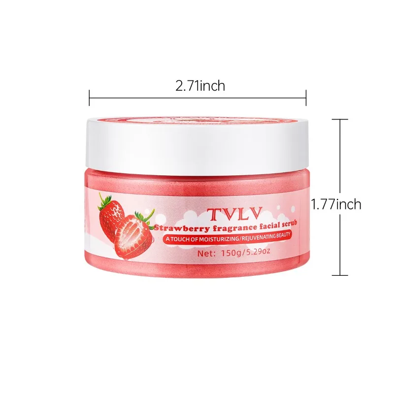 Facial Scrub Cleansing Exfoliating Cream Peach Strawberry Fragrance Body Scrub Moisturizing Nourishing Exfoliator Massage Cream