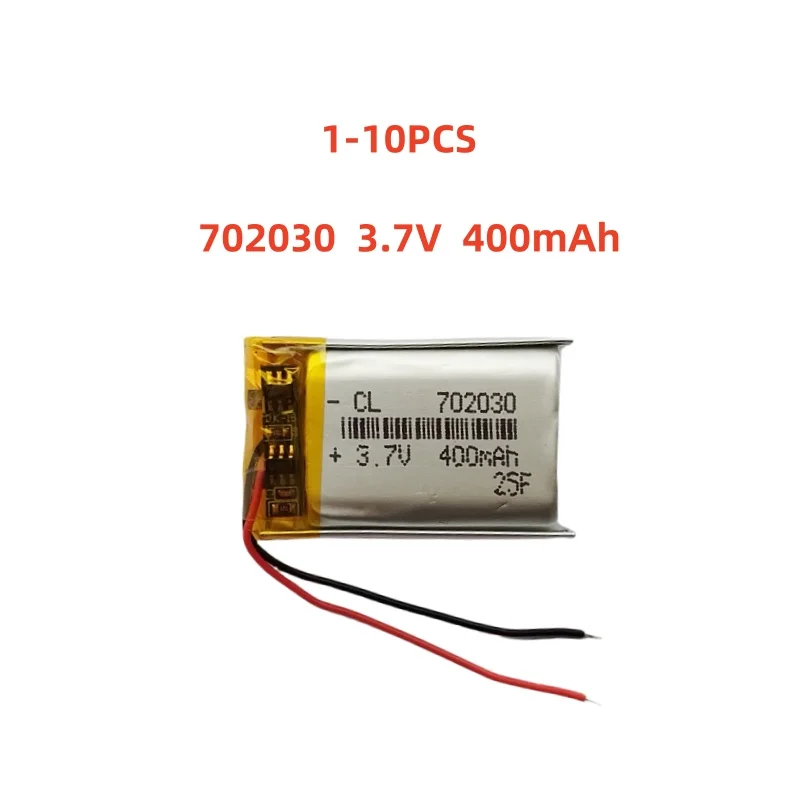 

702030 3.7V 400mAh Small Size Lipo Rechargeable Battery Lithium Polymer For MP3 Bluetooth MID headset headphone video pen