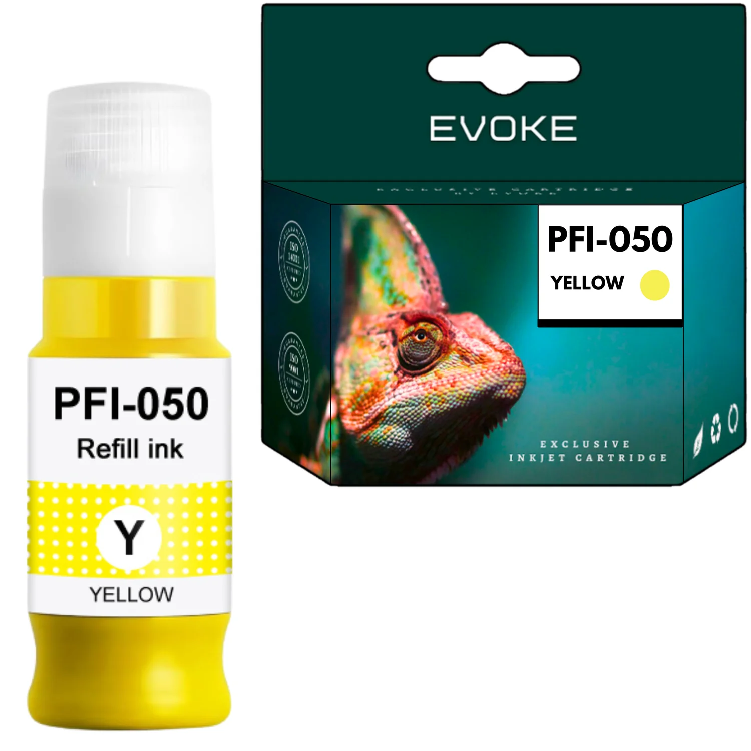 Evoke Compatibele Inkt voor Canon Pfi-050Y Pfi050Y Pfi-050 Pfi050 Geel 6500 Pagina's Imageprograf Tc-20 Tc-20M