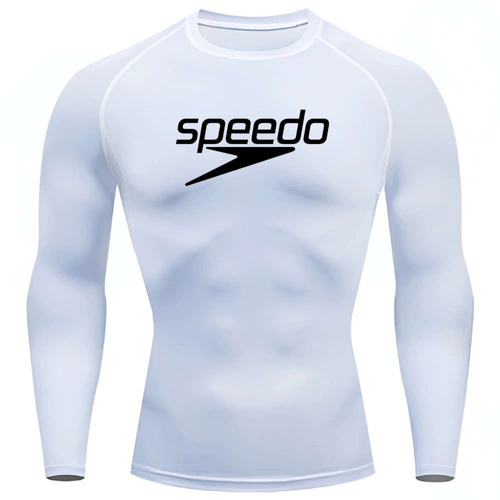 Male UV Protection Tights Rashguard Men Long Sleeve Swimsuit Swim Rash Guard Quick Dry Surf T Shirt Swimming Diving Suits S-3XL