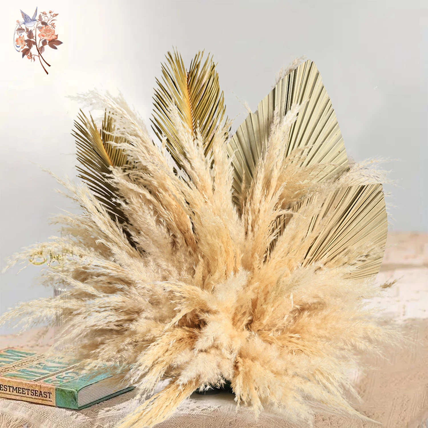 رقيق بامباس العشب المجففة زهرة DIY بها بنفسك ترتيب للمنزل حفلات الزفاف الأحداث ديكور الطابق الدائمة حديقة الحدث المخططين الزينة