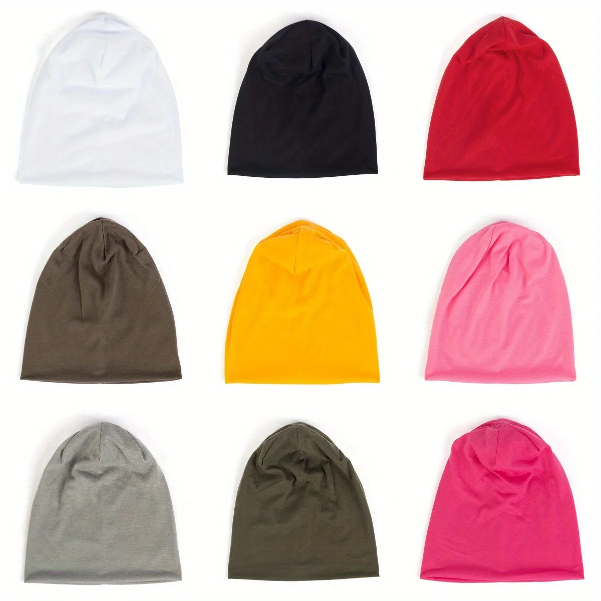 

Solid Colour Thin Reversiable Elastic Beanie Hats Pullover Hat Creative Warm Outdoor Pullover Hats Knitted Hats