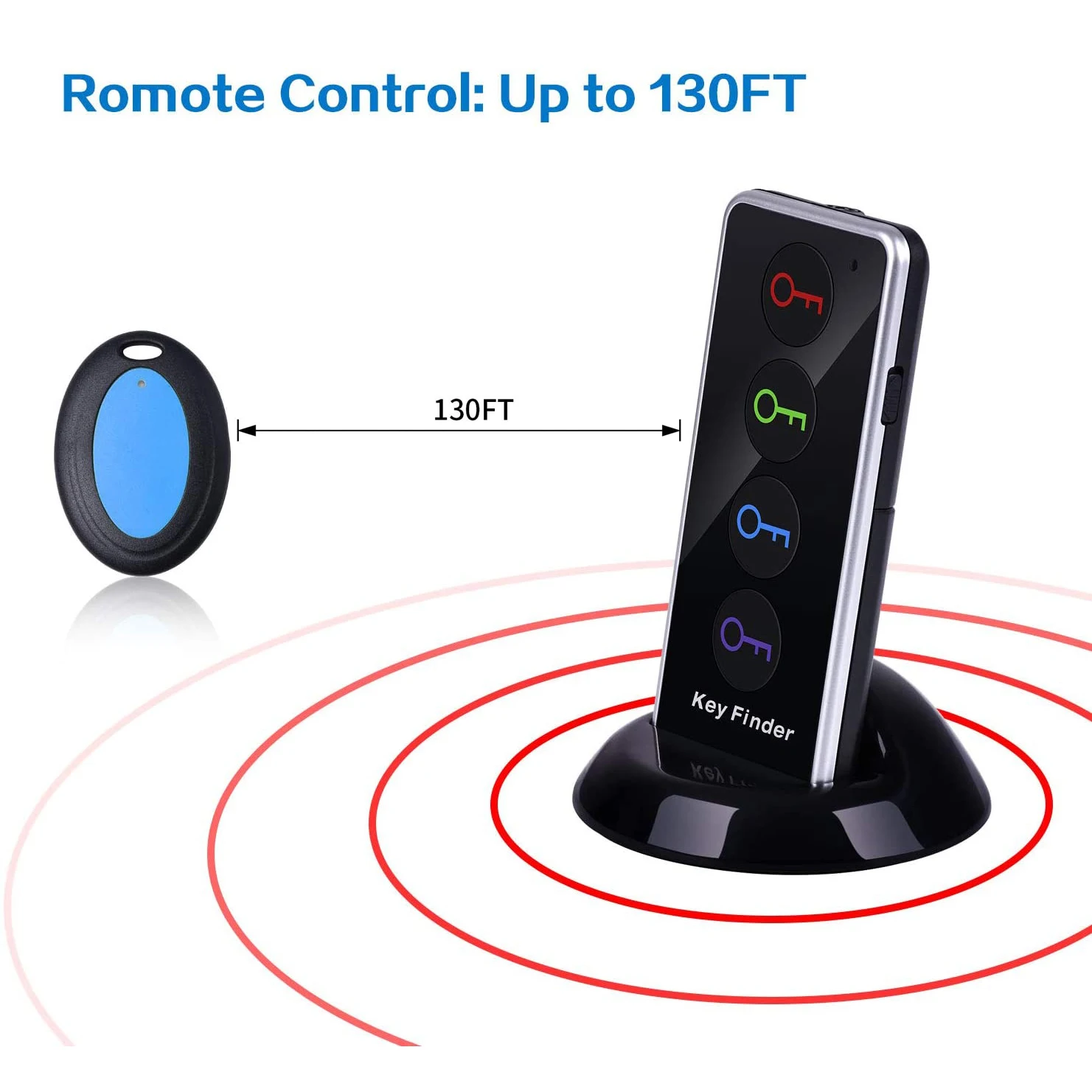 Portable Wireless Key Finder with Anti-Loss Sound Alarm and Remote Control Custom Logo Personal Alarms for Anti-Theft