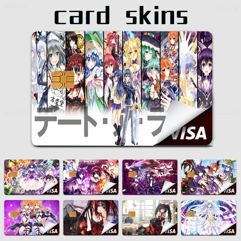 

D-Date A Live Anime Cartoon Sticker Film Skin For Credit Card Debit Bank Bus Card
