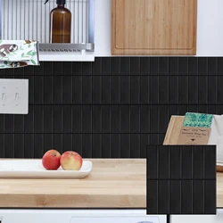 3d Subway Matte Wall Tiles Strong Adehesive Wall Stickers Kitchen Backsplash Wallpaper 12x12 Inch for Home Decor