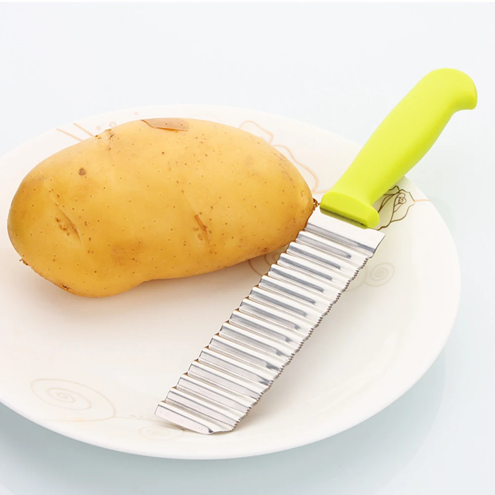 Wave Potato Slicer Cutter RVS Groente Meloen Chopper Tool Franse Fry Ei Salade Gadget