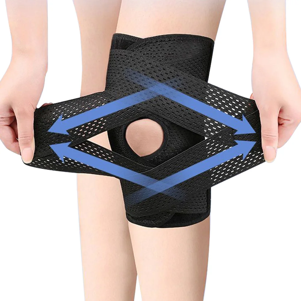 Genouillère de compression en maille d'air, soutien du genou avec stabilisateurs latéraux, sport, course à pied, déchirure du ménisque, ACL, arthly oto Instituts, 1PC