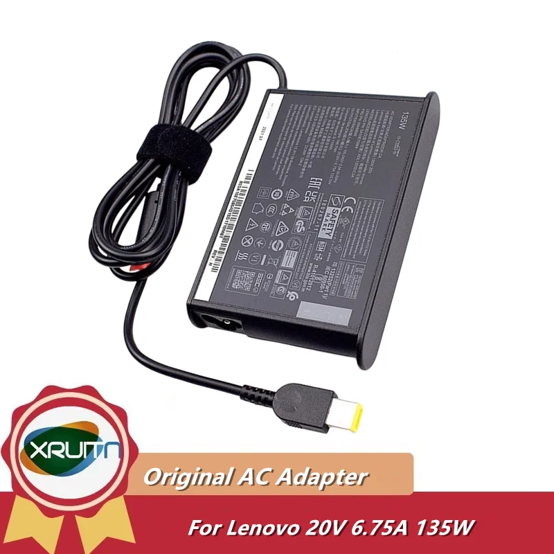 Genuine 135W 20V 6.75A Slim Tip Laptop Charger AC Adapter for Lenovo Thinkpad X1 P1 P15v T15p T440P B14 Power Supply ADL135SCC3A