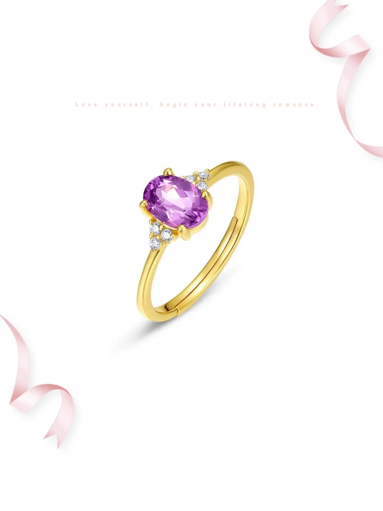 forgary-925-silver-plated-golden-diamond-purple-quartz-ring-simple-unique-ins-style-women's-round-shape-fashion-jew