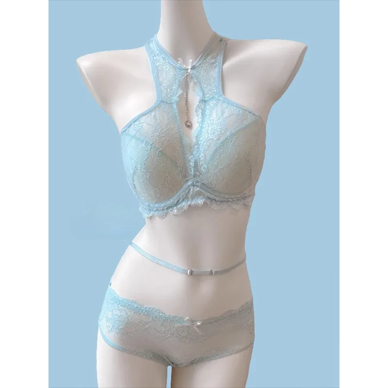 

Женский кружевной бюстгальтер пуш-ап, сексуальный комплект нижнего белья со съемными бретелями, на косточках, с полуоткрытой чашкой, с мягкими вставками, размеры A, B, C, для придания объема, дышащий