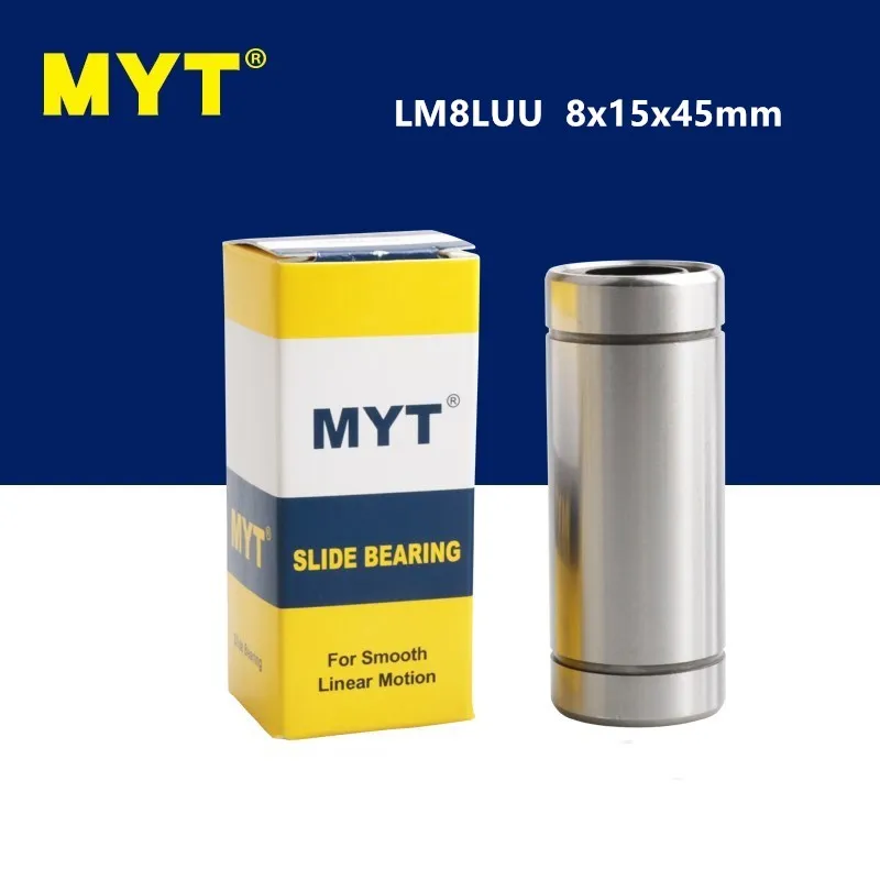 high precision MYT bearing LM8LUU 8x15x45mm 8mm linear Ball Bearing LM8L Bushing LML8UU Cnc Parts