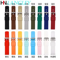 10/12/14/15/16/18mm 19mm 20mm 21mm 22mm 24mm Quick Release Silicone Strap For Huawei GT2/GT3 Smart Watch Bracelet Galaxy Watch 3