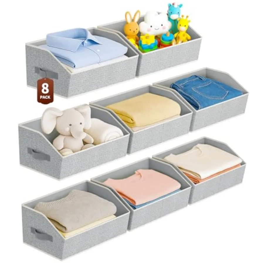 

Большие органайзеры и контейнеры для хранения в шкафах - Трапециевидные корзины для полок, складные тканевые корзины с ручками, идеально подходят для