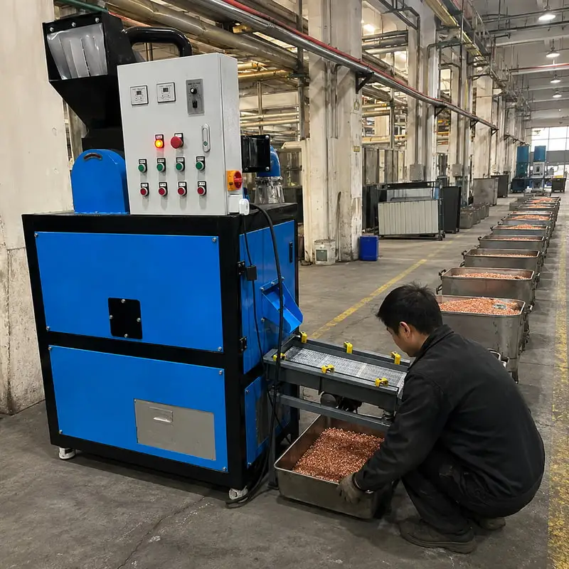 Space Saving Copper Wire Granulator Wire Recycling Machine Customized for Workshop Use with Durable Working System