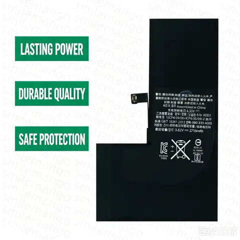 Third-Party Replacement Battery For iPhone X / XR / XS High Capacity 2942mAh  Lithium-ion Battery Safe Repair Kit