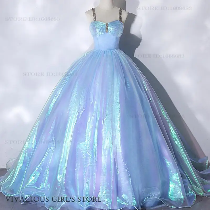 Vestido de festa de noite de tule de fada senhora bar mitzvah vestido de baile de aniversário vestido de banquete sexy suspensórios sereia vestido de saia inchada