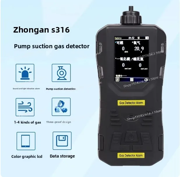 4-in-1 Portable Automotive Emission Gas Analyzer ATEX Approved - VOC & Exhaust Monitor for Vehicle Compliance Testing