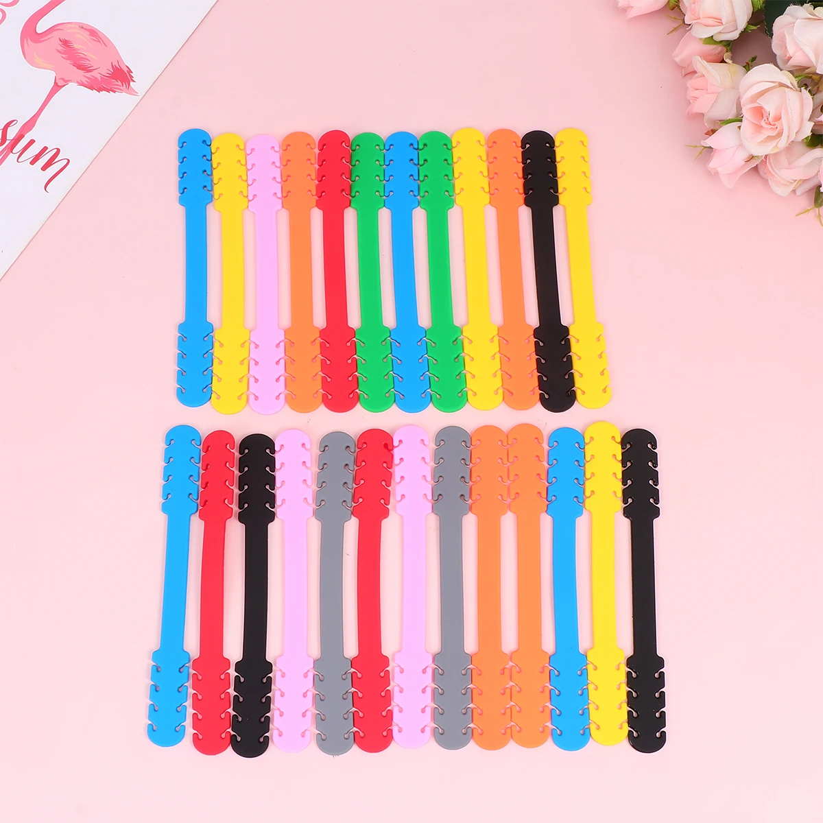 

20Pcs Four Gear Mask Buckle Silicone Mask Hook for Universal Fit for Head-Mounted and Ear-Loop Masks Lightweight