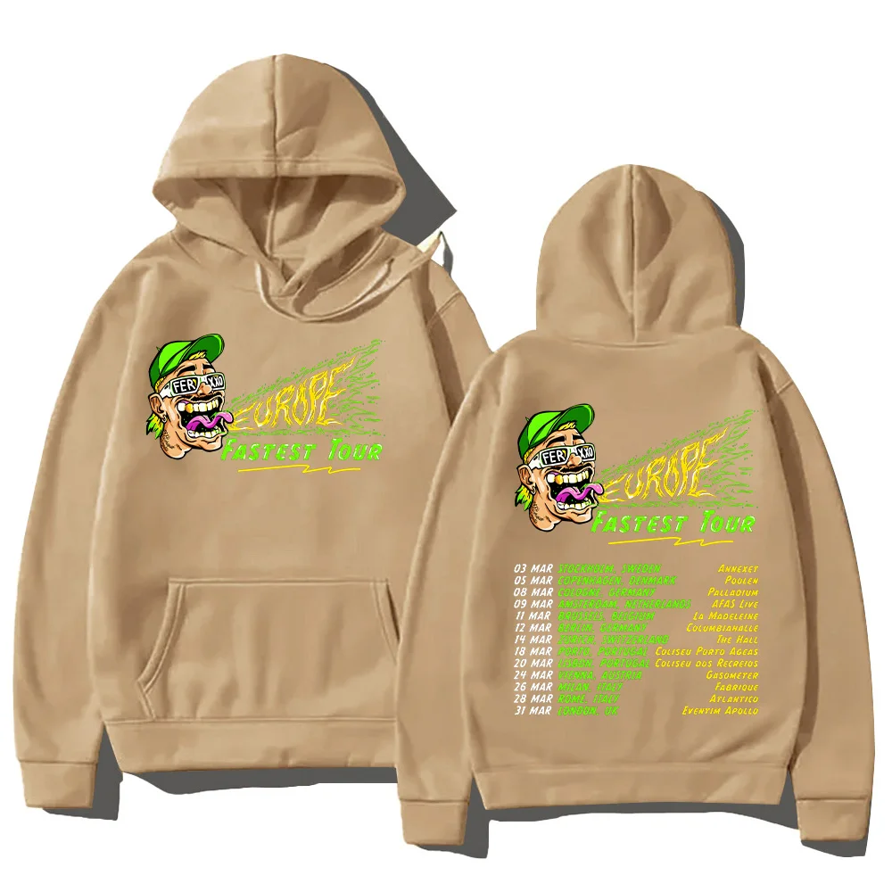 Feid Ferxxo New Hoodies Feid Ferxxo Tour 2025 Sweatshirt  Rapper Men\'s Women\'s Clothing Hip Hop Trends Oversized Unisex Pullover
