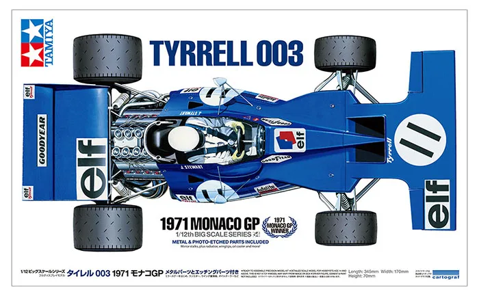 TAMIYA 1:12 F1 TYRRELL 003 1971 MONACO GP 12054 Assembled Vehicle Model Limited Edition Static Assembly Model Kit Toys Gift