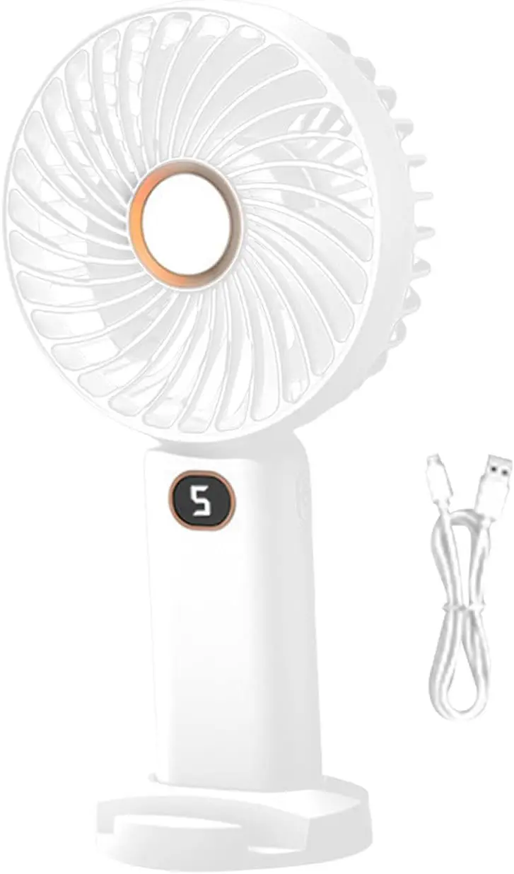 Мини-портативный вентилятор, персональный охлаждающий вентилятор, 5-скоростной легкий USB перезаряжаемый ручной вентилятор для путешествий на открытом воздухе, пляжа, для женщин и девочек