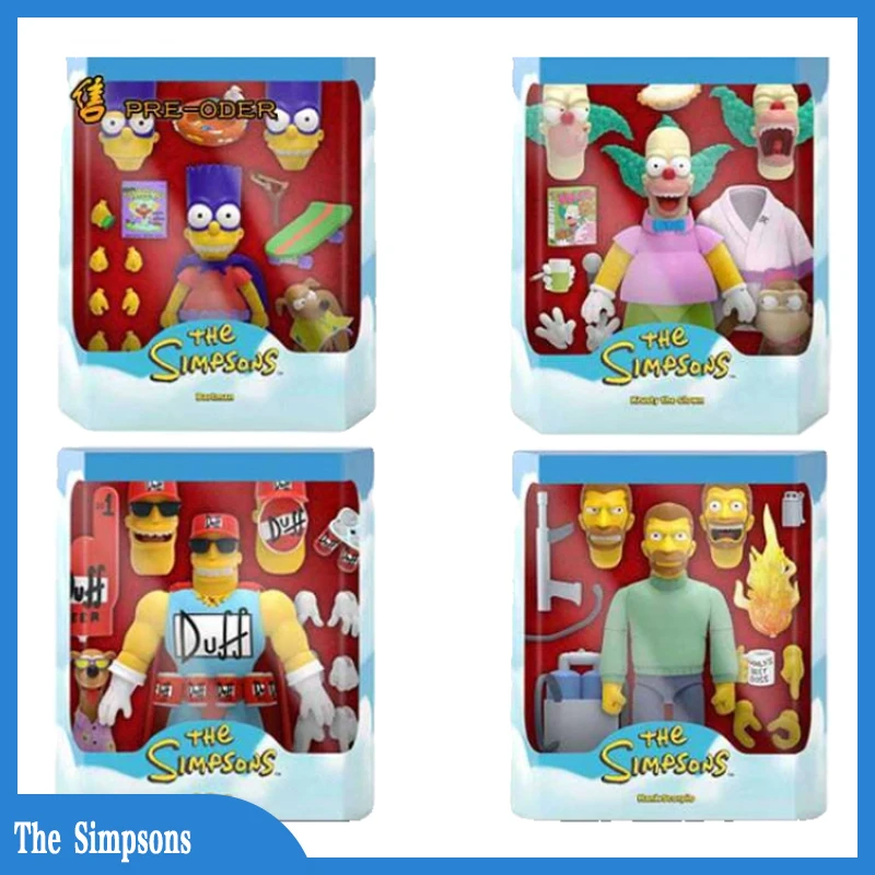 

Originate June's Super 7 The Simpsons Figure Radiant Men's Fat Homer Clown Duff Action Figure Model Statue Gifts Toys